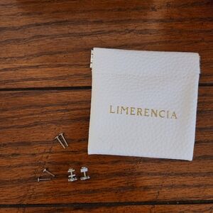 Limerencia Hypoallergenic Silver Titanium Flower CZ Flat Back Stud Earrings